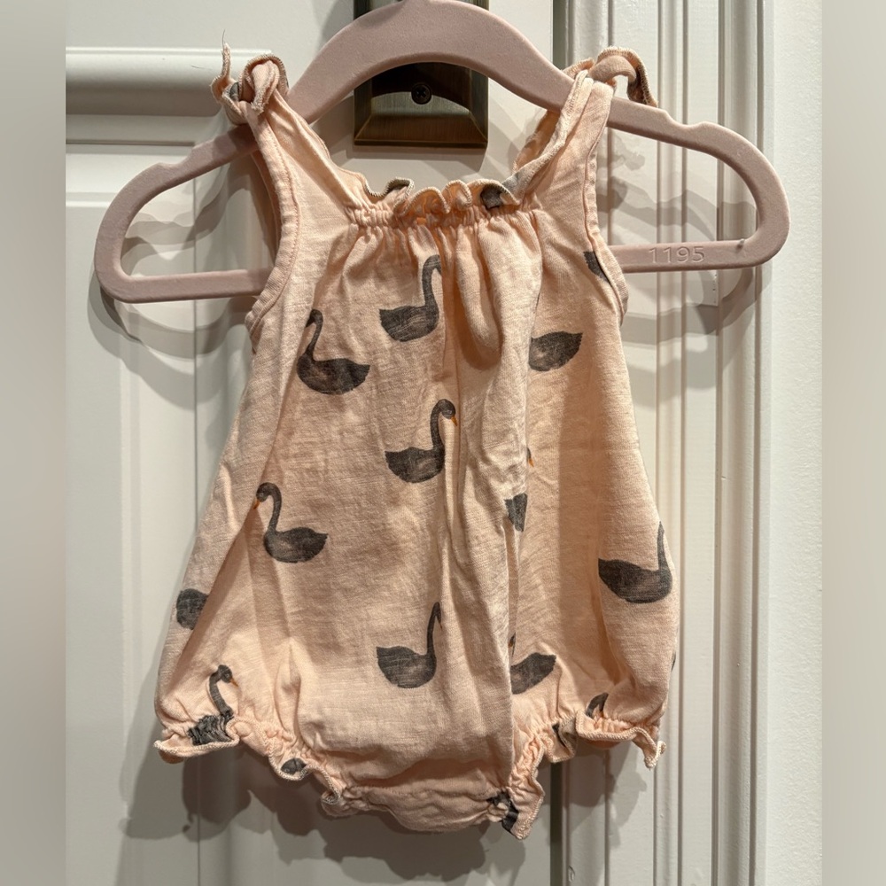 Rylee + Cru pinky peach romper - size 0-3M